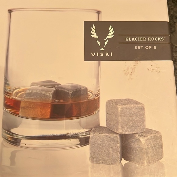 Viski Set of 6 Glacier Whiskey Rocks New in Box - Picture 2 of 4
